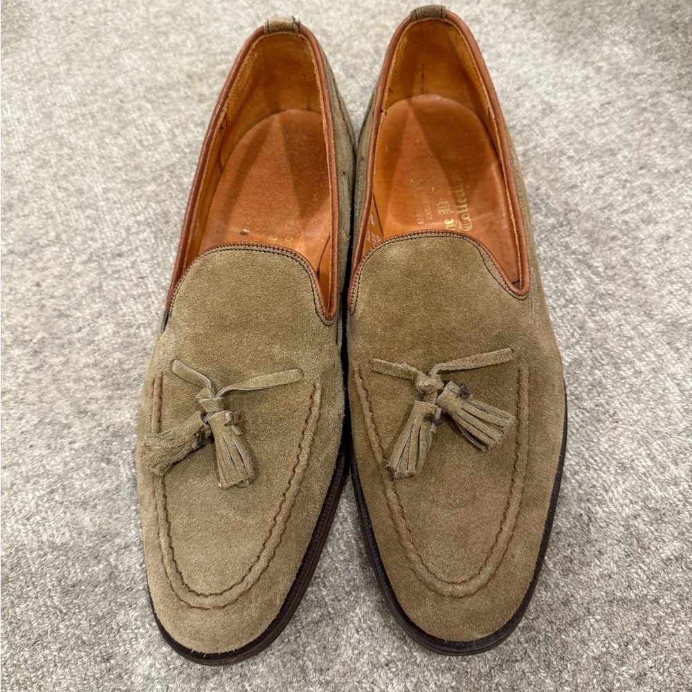 Men's Suede Tassel Loafers - Tan